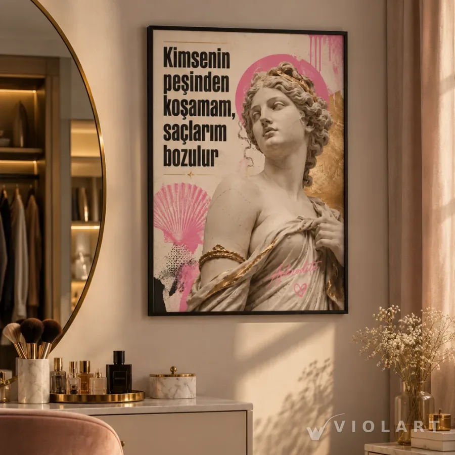 Kimsenin Peşinden Koşamam tablosu duvarda