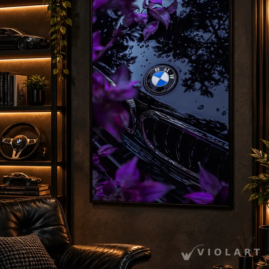 BMW İkonik Amblem ve Böbrek tablosu duvarda