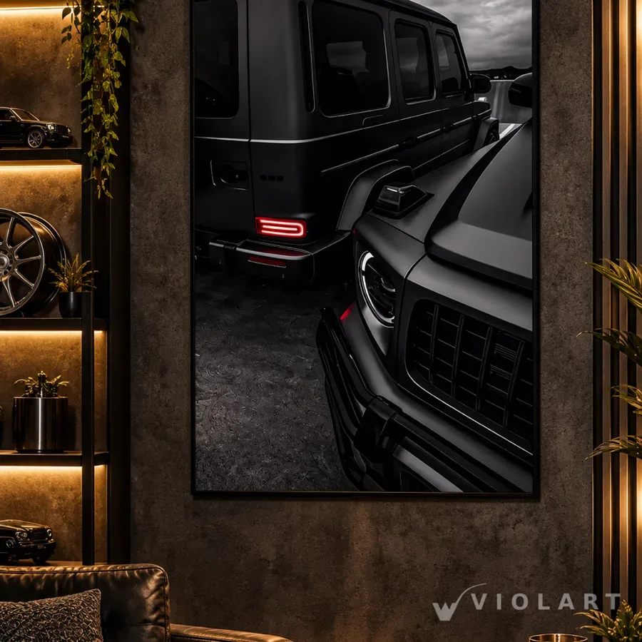 Mercedes-Benz G Serisi Blackout Duo tablosu duvarda