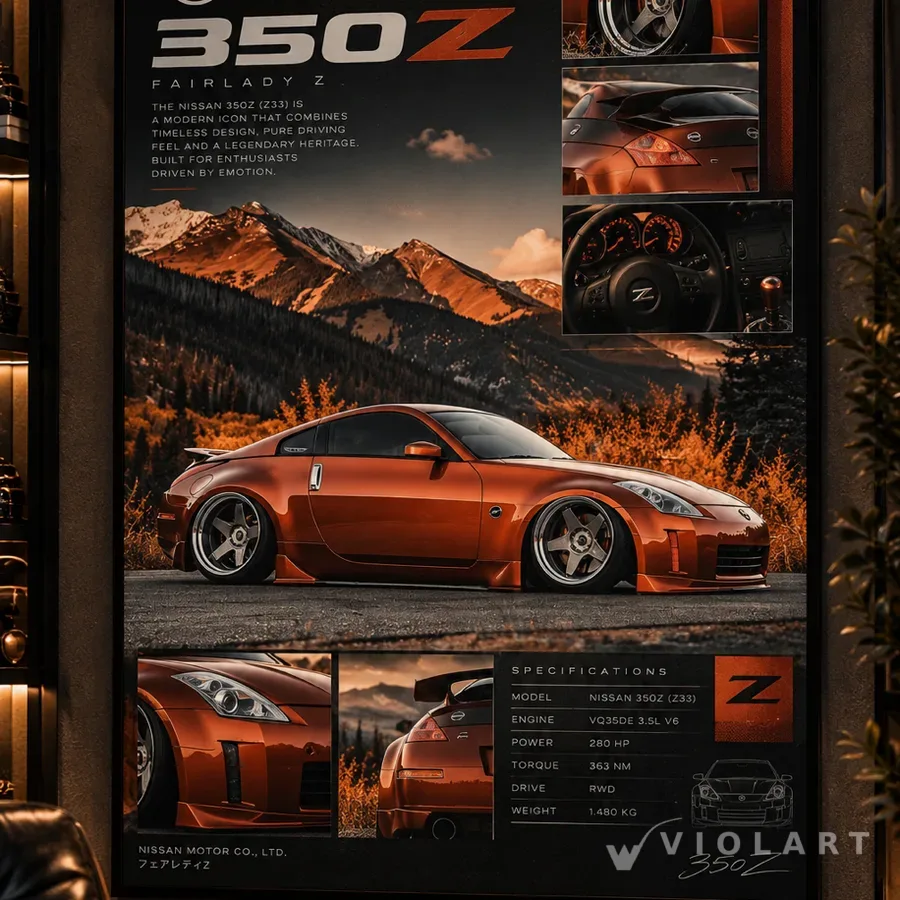 Nissan 350Z tablosu duvarda